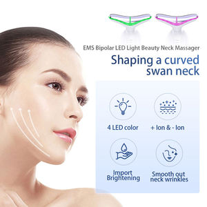 Appareil de massage anti-âge pour le visage et le cou, machine de raffermissement de la peau, masseur facial à micro-courant, masseur pour le visage et le cou à 7 couleurs - Product Image 3