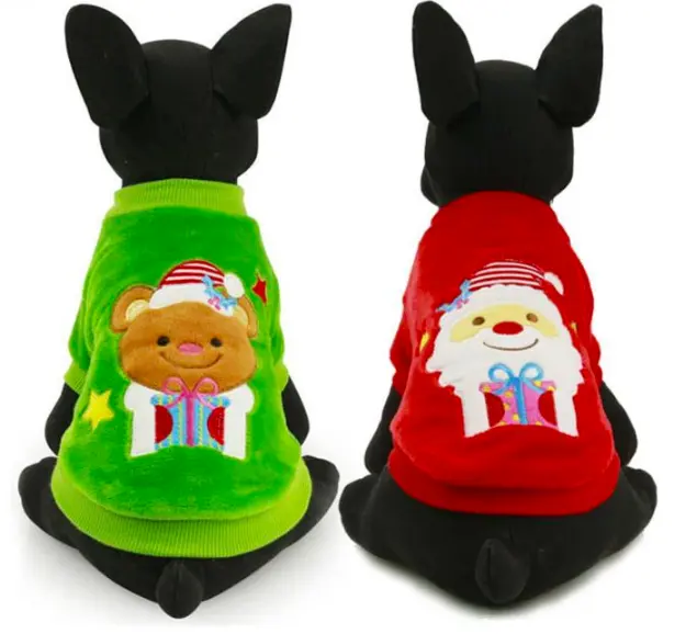 Ropa Para Mascotas Winter Festival Christmas Fleece Warm Pet Clothes For Dog