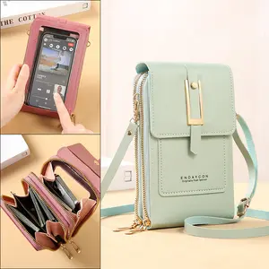 Cheap Leather Wallets Touch Screen Cell Phone Purse New Crossbody Shoulder Strap womans Handbag phone Bag iphone 14 pro max