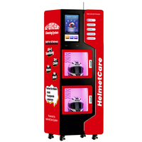 Machine d'entretien de casques à double compartiment avec écran tactile, désinfection UVC, atomisation et séchage, options de paiement multiples pour la course