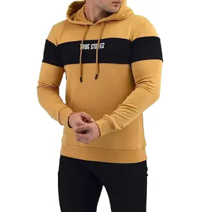 100% ropa de algodón orgánico Multicolor manga larga hombres moda Sudadera CON CAPUCHA DE Bangladesh superventas diseño personalizado orientado a la exportación