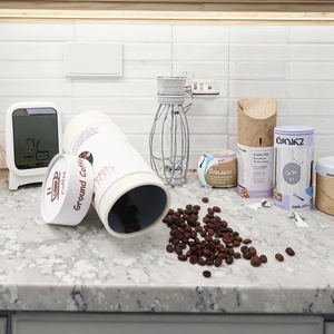 Eco-Friendly Aluminum <b>Foil</b> Lining Circular Paper <b>Containers</b> Packaging Coffee Tea Sugar Snacks Candies Cookies and Chocolate - Product Image 2