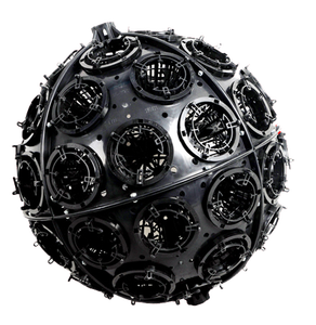 Pot de fleurs suspendu en plastique PP durable pour décoration de jardin et extérieur, forme boule noire, capacité 30 kg - Product Image 5