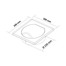 Porta di caduta STYLO SQUARE S (Bianco|Nero) - Condotto per la biancheria - Product Image 2