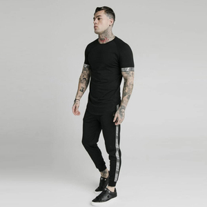 Men Summer Short Sleeve <b>T</b> Shirt 180GSM 100% Cotton Breathable Lightweight Casual Streetwear Custom OEM Private Label Manufacture - Product Image 5