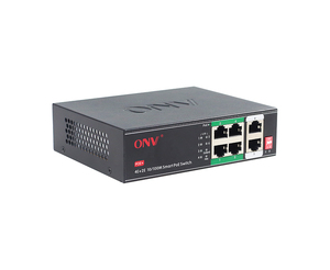 Commutateur PoE intelligent 10/100M avec 4 ports RJ45 10/100Base-TX et 2 commutateurs réseau 10/100Base-TX pour utilisation CCTV - Product Image 4