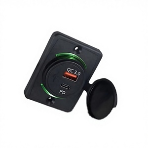Cargador de Coche Rápido de Alta Potencia con Doble Puerto USB-A QC3.0 18W y Tipo-C PD 30W, 12V 24V, Negro, Resistente al Fuego, para PC y Autobús - Product Image 1