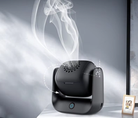 Diffuseur d'arômes arabes en métal, mini brûleur d'encens pour voiture, appareil d'aromathérapie électronique, porte-encens Bukhoor arabe pour la maison