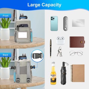 Échantillon gratuit Sac de rangement pour béquilles en polyester haute densité, universel, pour accessoires, portefeuille, clés, couleur unie, personnalisable - Product Image 2