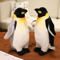 Peluche réaliste pingouin mignon, figurine animale, cadeau pour enfants, oreiller de sommeil à câliner