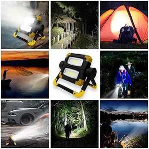 Outdoor Portable Work <b>Light</b> 360 Adjustable Flashlight 2*10W COB <b>LED</b> Household Camping Hiking Car Flood WD-930 10W COB <b>LED</b> Flood - Product Image 3