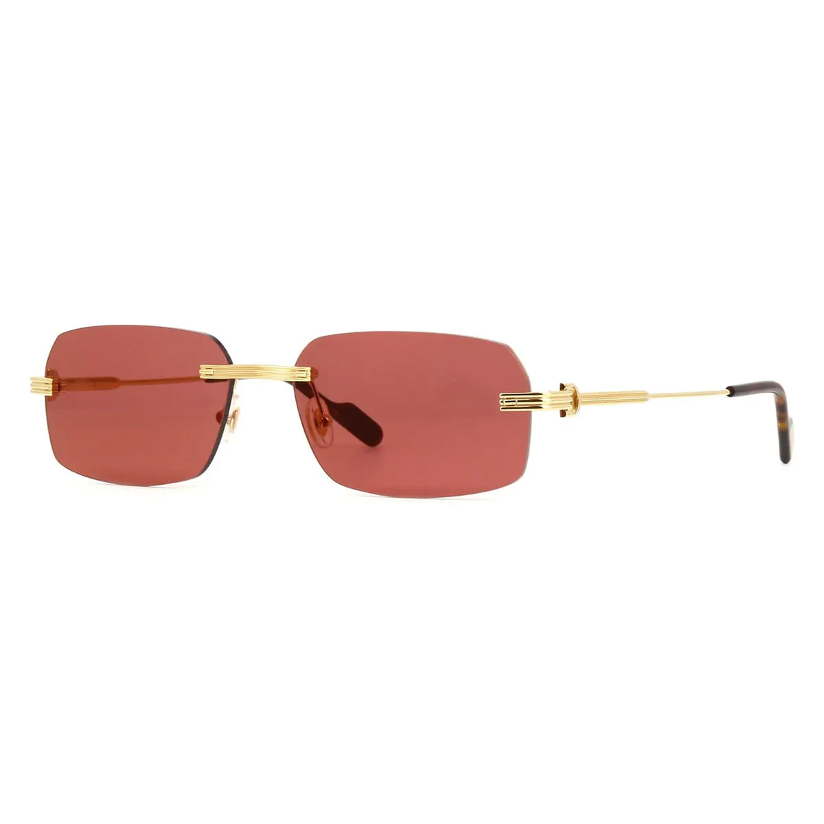 CT Moda Famosa marca óculos de sol mulheres 2023 luxo marca retângulo sem aro metal frame óculos de alta qualidade