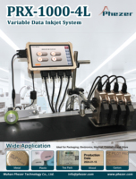 Imprimante jet d'encre en ligne PHEZER PRX-1000-4L 600 DPI, machine de codage TIJ pour ligne de production