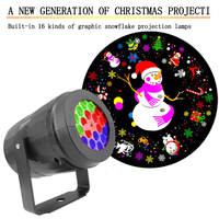Lampe de projection laser LED de Noël RVB à 16 motifs Projecteur de flocon de neige pour l'éclairage extérieur des vacances Décoration de Noël