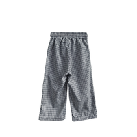 Pantalons décontractés amples lavés pour enfants Pantalons à carreaux décontractés pour garçons et filles