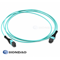 Câble Trunk MPO Type B 12 Fibres OM3 Multimode Femelle-Femelle UPC 3.0mm LSZH Aqua Patch Cord