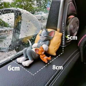 Ornamenti per Auto <span class=keywords><strong>Tom</strong></span> <span class=keywords><strong>e</strong></span> <span class=keywords><strong>Jerry</strong></span>, Decorazioni per Interni Auto, Cornice Porta, Console Centrale, Statuette Carine da Scrivania, Piccoli Ornamenti - Product Image 2