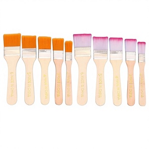 Ensemble de pinceaux transfrontaliers pour <span class=keywords><strong>peinture</strong></span> à l'huile, acrylique, gouache, aquarelle, <span class=keywords><strong>peinture</strong></span> murale, poils en nylon, tête plate, manche en bois, modèle - Product Image 2