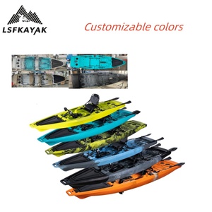 Kayak LSF 3,81 m pour une personne, kayak à pédales pour la pêche, <span class=keywords><strong>bateau</strong></span> <span class=keywords><strong>de</strong></span> pêche léger pour la pêche, le surf et la navigation - Product Image 3