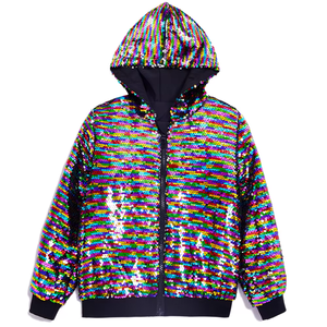 Nuova <span class=keywords><strong>Giacca</strong></span> da <span class=keywords><strong>Uomo</strong></span> alla Moda con <span class=keywords><strong>Paillettes</strong></span> e Cappuccio, Tinta Unita, con Cerniera Luccicante, Abbigliamento Casual per Feste e Balli - Product Image 3