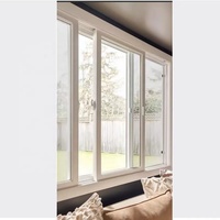 Allemagne Top Brand UPVC Profil PVC Fenêtre coulissante Fenêtre coulissante en plastique blanc Fenêtre coulissante extérieure en verre 4 panneaux Patio Windows