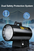 Chauffage au gaz propane BGE 55KW écologique et très efficace avec arrêt automatique de la flamme et protection contre la surchauffe, débit d'air de 2000m³/h pour