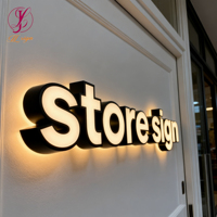 Publicité extérieure, signalétique extérieure, enseigne LED personnalisée pour entreprise, logo LED pour café, restaurant, enseigne LED pour entreprise