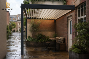 Pérgola moderna de aluminio RKOVE RK-C1 con iluminación LED integrada para patio trasero - Product Image 3