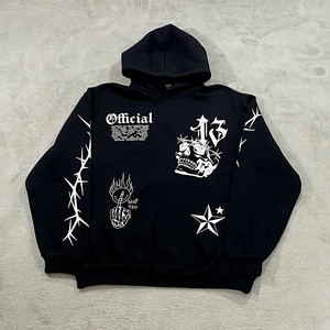 Đồ bộ thể thao chất liệu French Terry xu hướng năm 2025, màu phai nắng, thiết kế ống loe tùy chỉnh, in nổi tùy chỉnh, 500gsm - Product Image 3