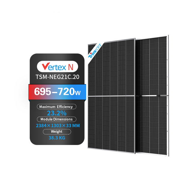 Trina NEG.21C.20 Solar Panel 720w 695w 700w 705w 710w 715w N-type I-topcon Bifacial Dual Glass Monocrystalline Module