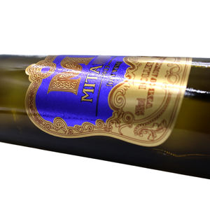 Etiquetas de vino de botella roja resistentes a los arañazos impermeables con forma de patrón rizado en relieve de aluminio de lujo personalizadas - Product Image 2