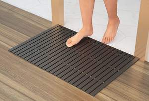 Productos de sauna Tapis Salle de Bain alfombra de baño de madera alfombra de ducha de baño de bambú plegable alfombrilla de suelo antideslizante <span class=keywords><strong>enrollable</strong></span> - Product Image 6