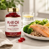 Capsules d'huile de krill antarctique OEM ODM 1000mg, complément alimentaire