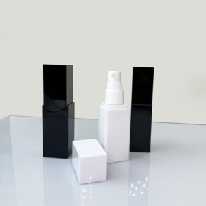 Chăm sóc da bao bì nhà sản xuất <span class=keywords><strong>35ml</strong></span> vuông nhựa Lotion chai PETG Chất liệu nền tảng chai với bơm - Product Image 1