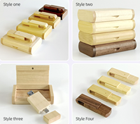 2 in 1 OTG USB Flash Drive Kayu Tipe-C USB 3.0 8GB 16GB OTG Pen Drive 32GB 64GB 128GB Dual Memory Stick untuk Smartphone