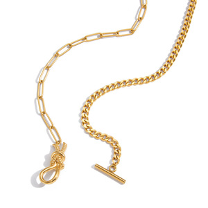 Knotted <b>Titanium</b> Steel Necklace For Women Geometric Bowknot Design Everyday Wear Clavicle <b>Chain</b> Stainless Steel Jewelry - Product Image 5