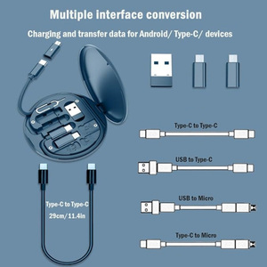 ชุดอะแดปเตอร์ชาร์จ USB อเนกประสงค์6ใน1กล่องพีวีซีชุดอะแดปเตอร์เดินทางสำหรับโทรศัพท์มือถือและคอมพิวเตอร์ - Product Image 2