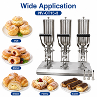 Nouvelle machine de remplissage manuelle en acier inoxydable 304 de qualité alimentaire pour la crème, idéale pour les gâteaux feuilletés, le pain, le chocolat et la confiture