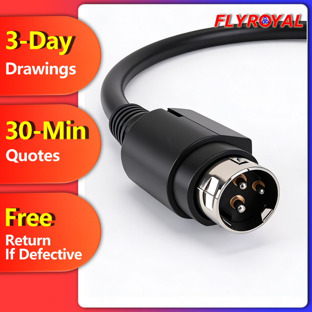 Factory Customized Copper Video Cable Connector 3 Pin Mini DIN 3P Male to Female PVC Jacket Extension Cable