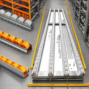 Nueva línea de montaje Light <span class=keywords><strong>Track</strong></span> Floway Wheel Fluent Strip Riel de acero Rodamiento de bolas de rodillos duradero hecho de <span class=keywords><strong>metal</strong></span> Plástico Nylon - Product Image 2