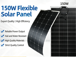 Panel Solar Flexible de 150W, Módulo Fotovoltaico Plegable, Ligero y Delgado, para Coche, Tienda de Campaña, Carga en Exteriores, Venta Caliente Transfronteriza - Product Image 3