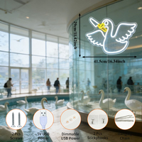 Neonawall En gros Lampe murale néon LED personnalisée en forme de couteau cygne Garantie 2 ans IP65 Gradation réglable Chambre Salle de jeux Bar Fête