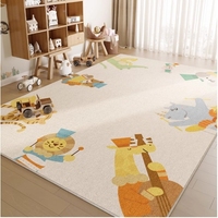 Tapis imprimé antidérapant pour chambre d'enfant, doux et moelleux, fabriqué à la machine, lavable en machine, motif abstrait, vente chaude