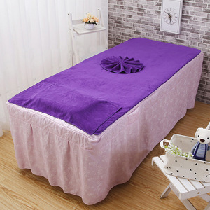 Beauty Salon Bed <b>Towels</b> Extra Large Thick Lint Free Soft Absorbent Solid Color Rectangular Massage <b>Towels</b> 70x140cm 80x180cm - Product Image 2