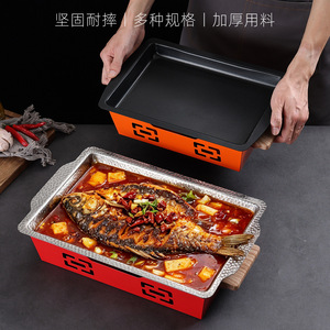 Stainless Steel Grill Pan Rectangular Non Stick Durable For Fish Seafood Bullfrog Crayfish Grilling - Product Image 2