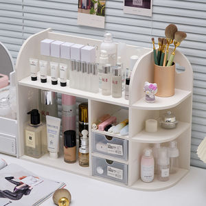 Cosmetic Storage Box With <b>Drawers</b> And Partitions 40Cm Desktop Organizer For <b>Makeup</b> Skincare Products Bathroom Shelf - Product Image 1