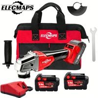 Kit de meuleuse d'angle sans fil professionnelle, protection détachable antirouille pour le meulage et la découpe du métal et du béton, avec batterie