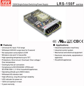 Meanwell LRS-150-12 150W đầu ra duy nhất chuyển đổi chế độ cung cấp điện hỗ trợ sử dụng cho 7 phân đoạn kỹ thuật số mô-đun gas giá dẫn đăng ký - Product Image 4