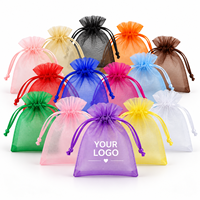 Sacs en organza personnalisés avec cordon de serrage pour bijoux, cadeaux, cosmétiques et accessoires