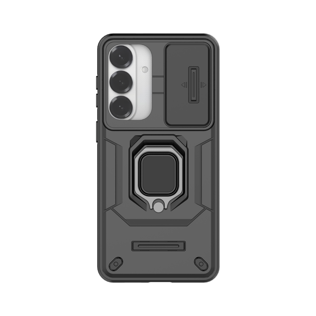 Armor Design TPU+PC Drop-resistant Anti-Fingerprint Shockproof Phone Case Rotation Ring Stand for //Oppo/One